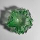Cendrier en particules de feuilles argentées vertes par Barovier Toso Murano