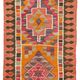 Turkish Handwoven Vintage Herki Kilim 94 cm x 346 cm