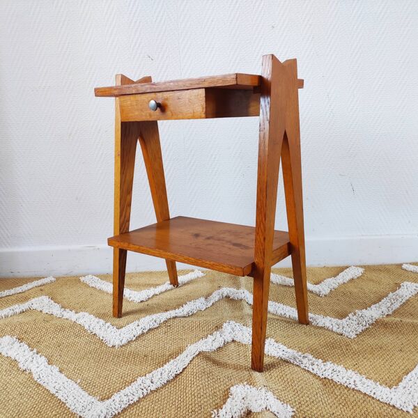 Table de chevet, bout de canapé scandinave, années 60