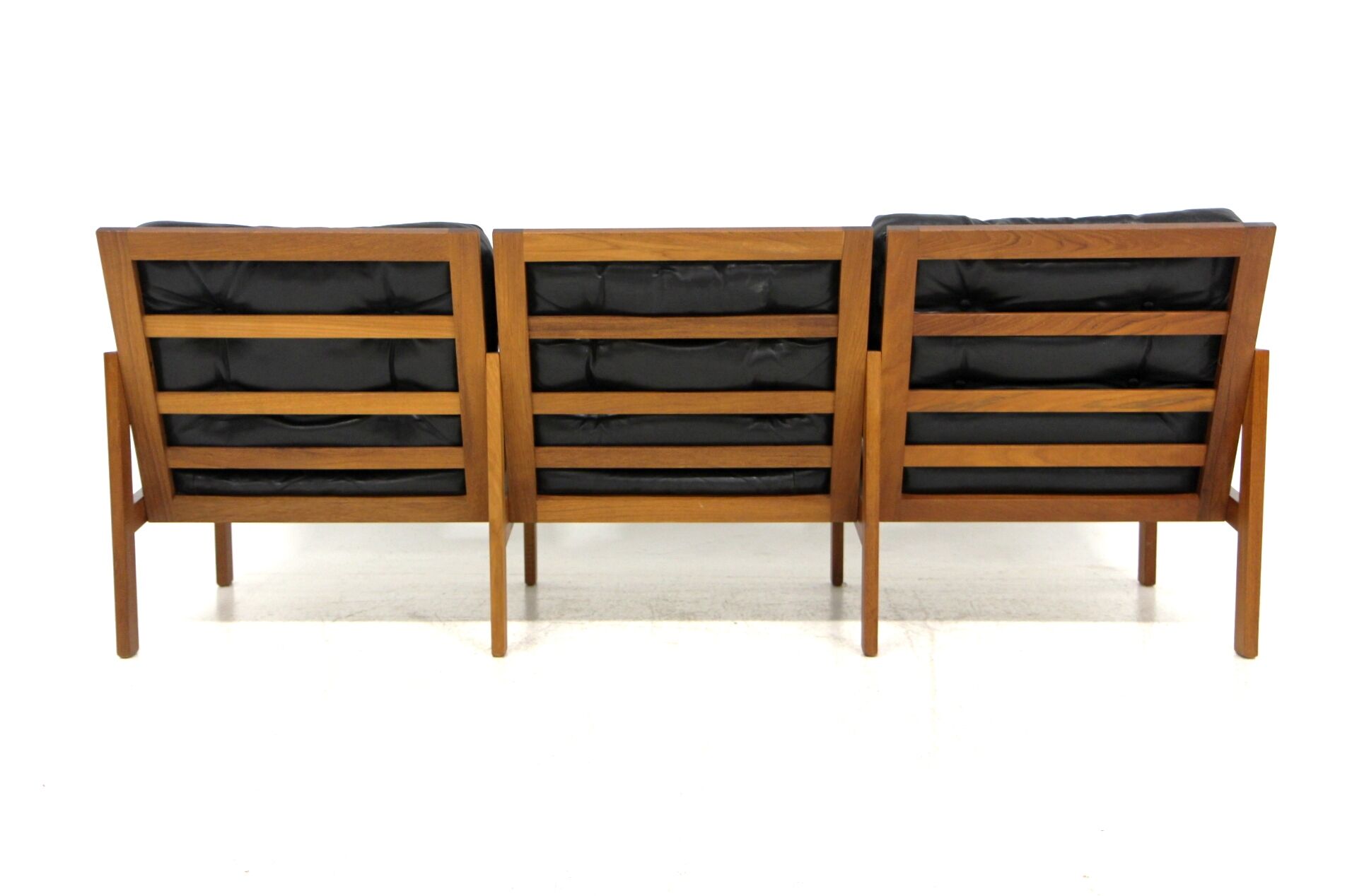 Scandinavian sofa 3 places in leather "Capella" Illum Wikkelso, Denmark, 1960