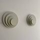 Pair of vintage geometric wall lights, white lacquered metal, Germany 1980s