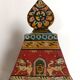 Indian temple made of hand-painted wood