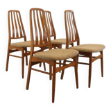 Set van 4 teak deense Vamdrup eetkamerstoelen 'Rudbol'