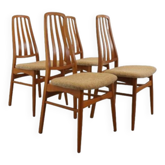 Set van 4 teak deense Vamdrup eetkamerstoelen 'Rudbol'