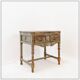 Side table with 2 drawers in patinated wood - 20th century