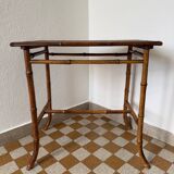 Desserte bambou osier ancienne