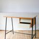 Formica, beech and black metal desk, Modernist Design, 1960