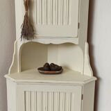 White corner cabinet Sweden 70s