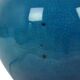 Large Italian Round Blue Ceramic Lamp Crackle Glaze 45cm
