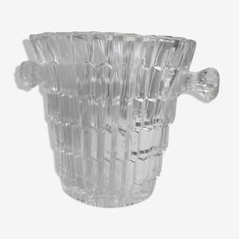 Cast glass ice bucket