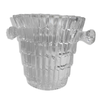 Cast glass ice bucket