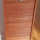 Rolling curtain filing cabinet in vintage oak
