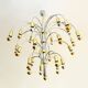 Post-modernist 24-light chandelier in chrome and gold metal, Germany 1970s