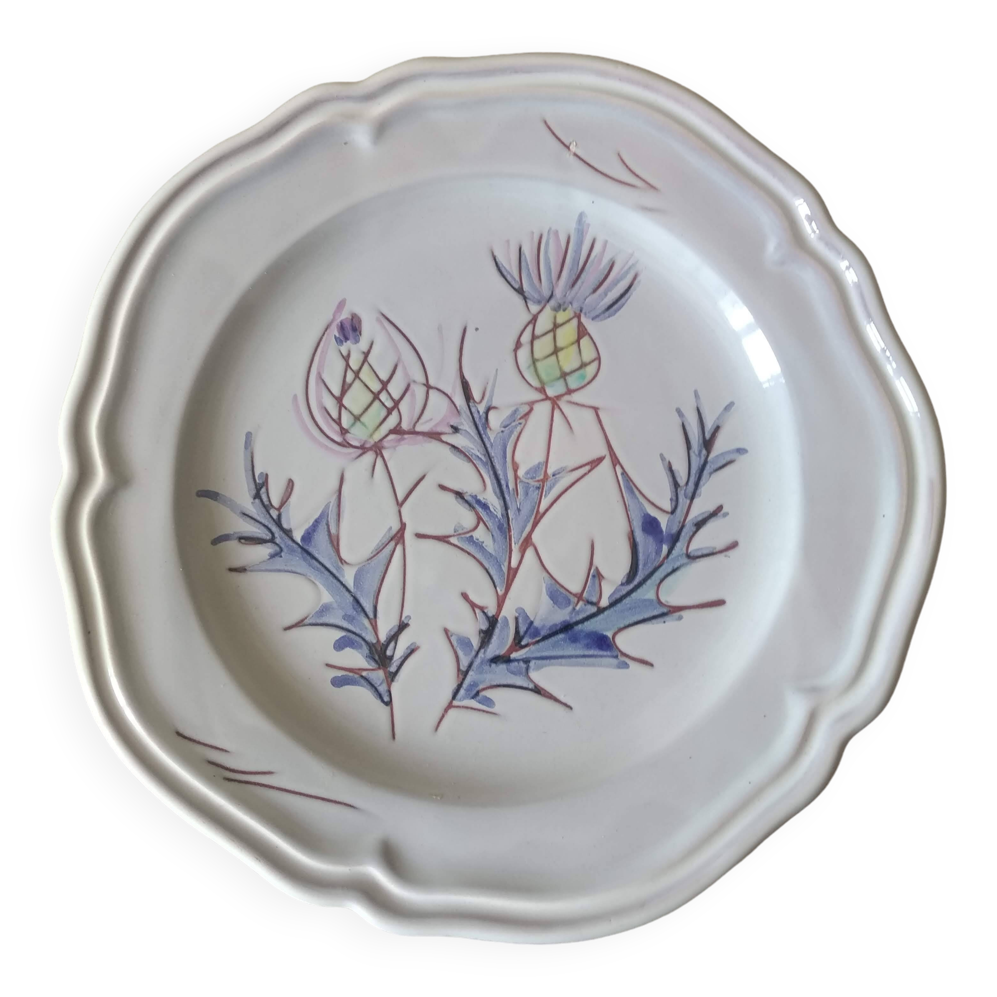 Vallauris thistle decor plate 60'