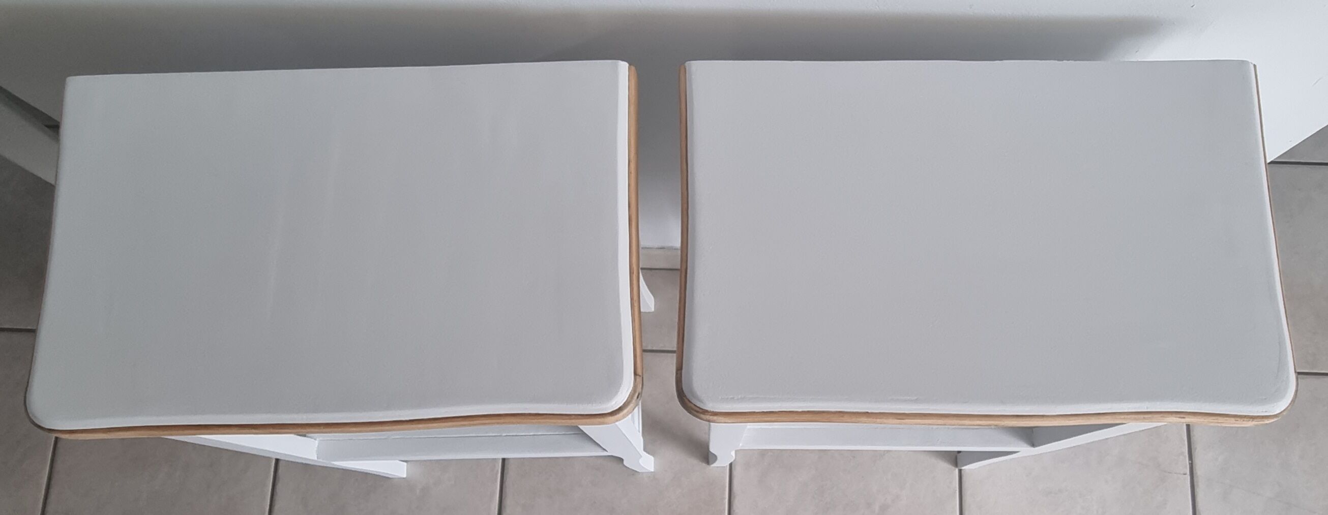 Pair of old bedside tables