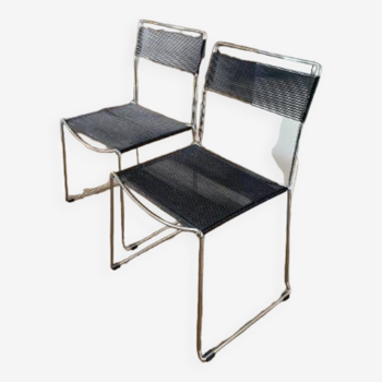 Paire de chaises spaghetti vintage par Giandomenico Belotti pour Alias, 1980