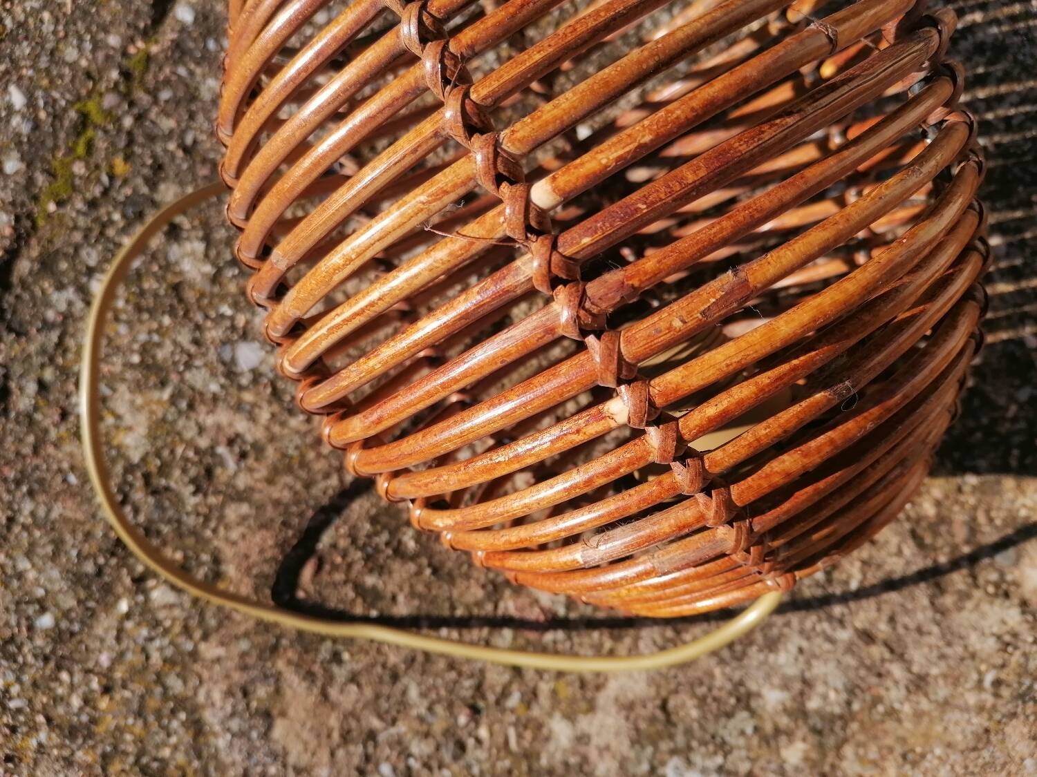 Ball rattan pendant light