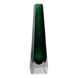 Green Faceted Sommerso Vase by Seguso, Murano, Italy, 1970
