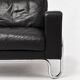 3-seater sofa W.H. Gispen for Dutch Originals, black leather and chrome