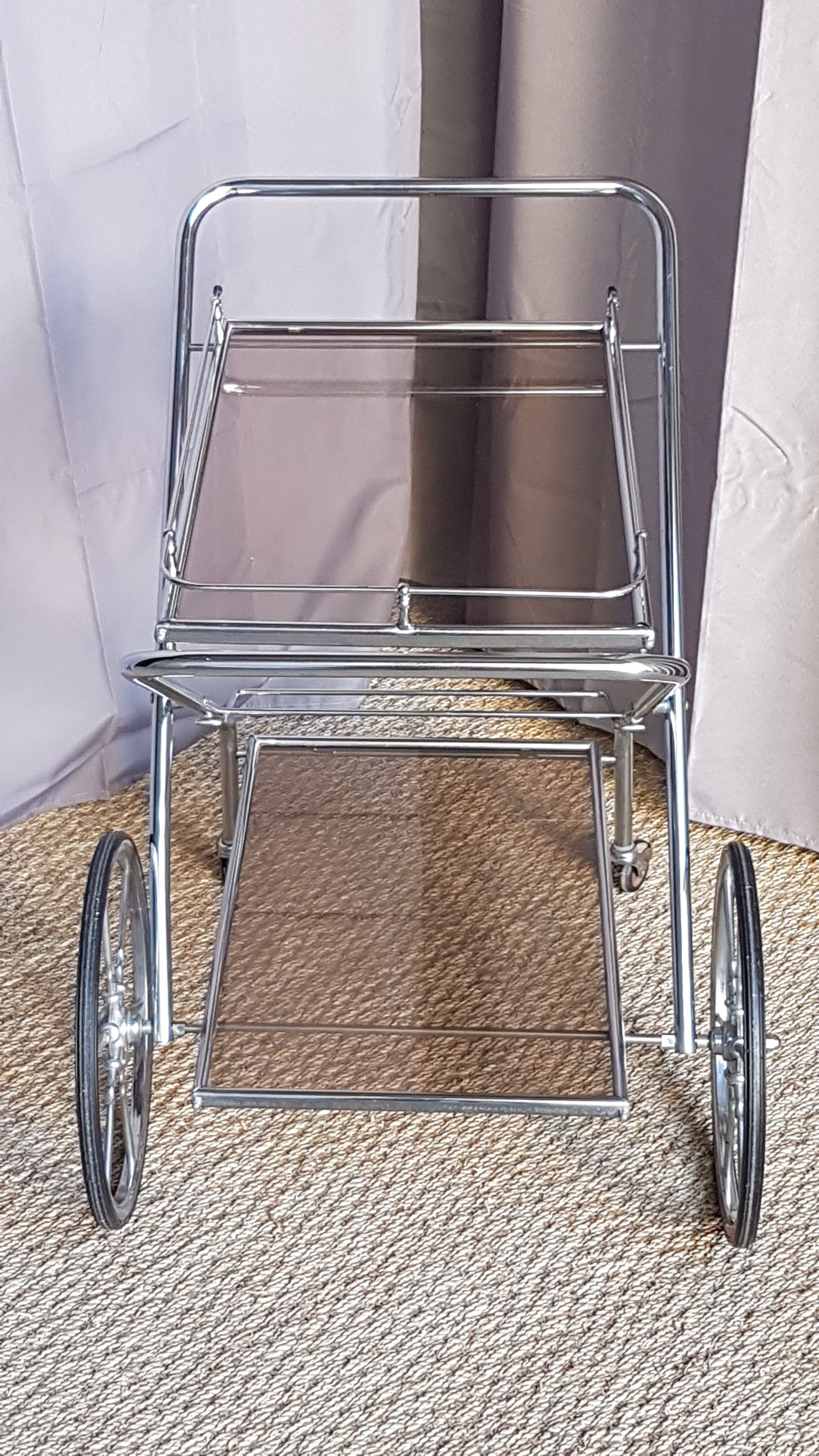 Desserte vintage chromée