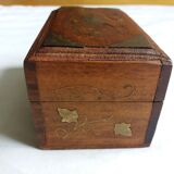 Wooden box inlays brass