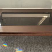 Table basse Italy en bois et verre