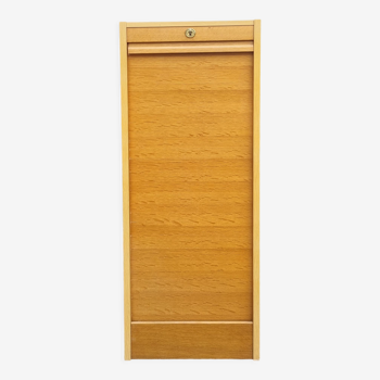 Storage cabinet curtain binder, wooden, vintage.