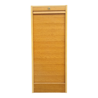 Storage cabinet curtain binder, wooden, vintage.