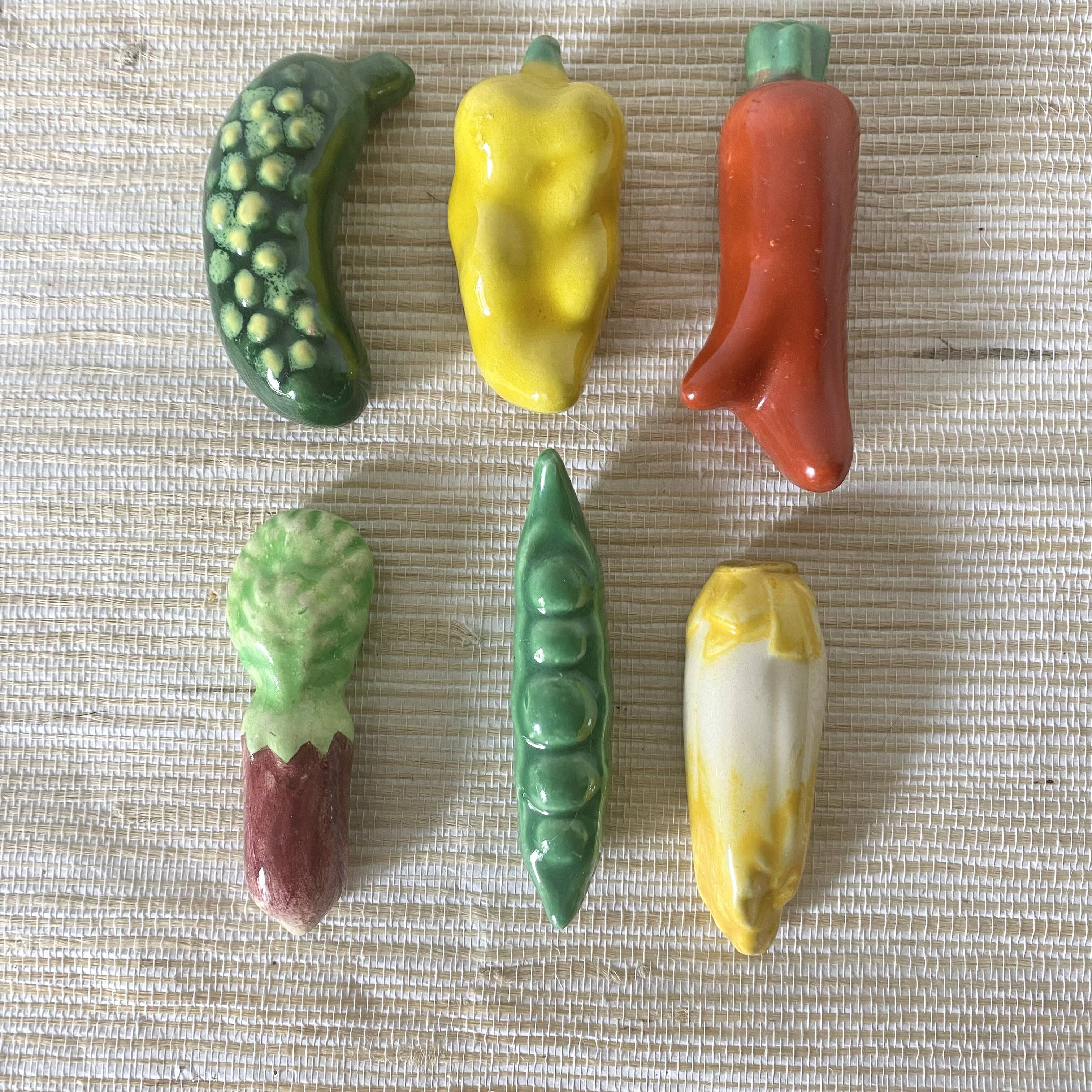 Vegetable barbotine knife holder, 50s-60s