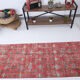 2x8 red floral turkish runner rug 77x261cm