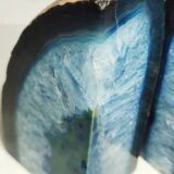 Sujetalibros de ágata azul. Brasil, 1990s.