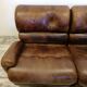 Vintage brown leather sofa 2 modules