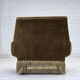1970s, Danish armchair, green furniture velour, ash wood legs.