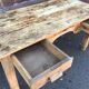 Table de ferme vintage bois naturel 1920