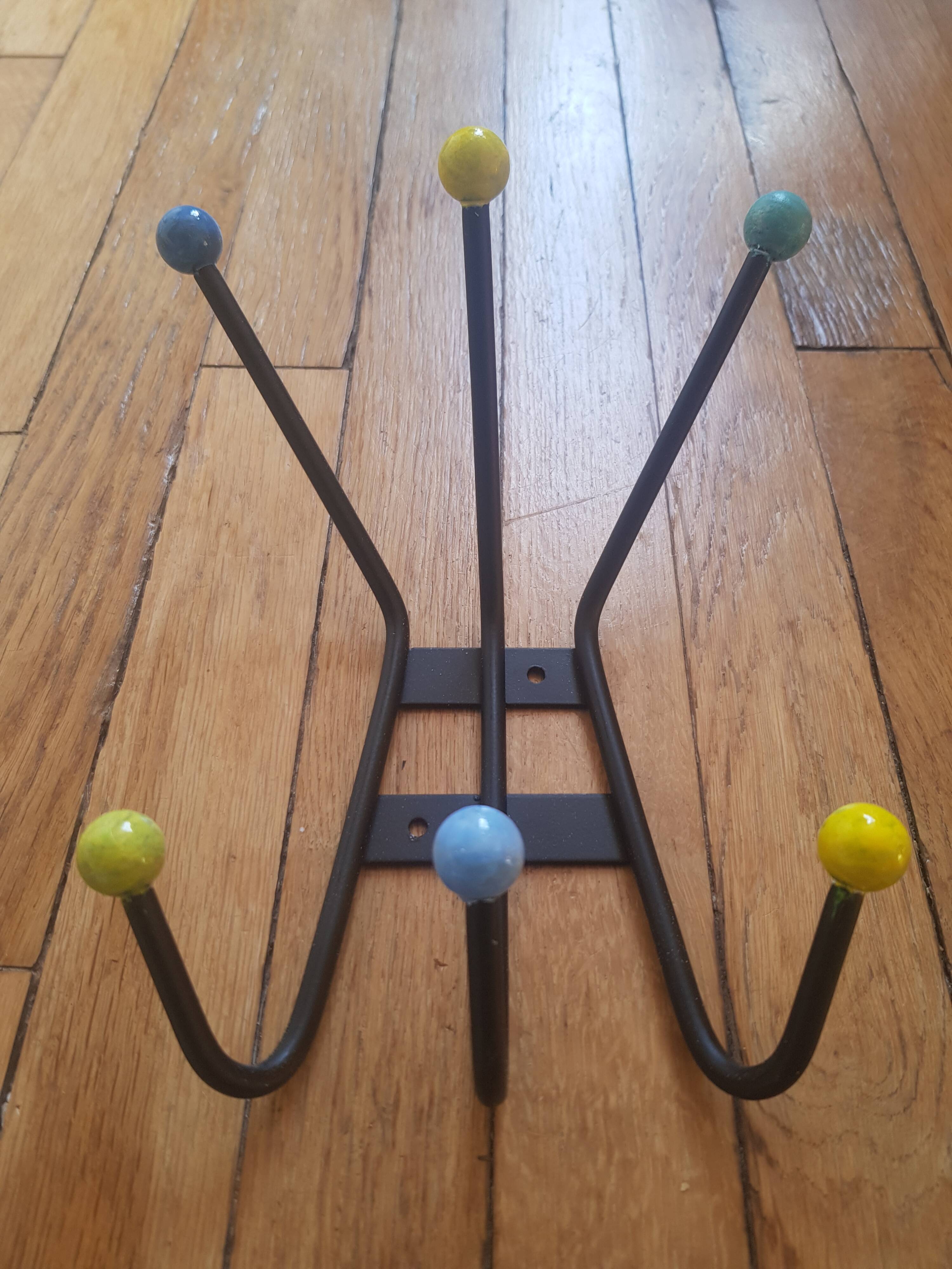 Vintage wall coat rack