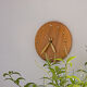 Bliss Alcester England wood and brass wall clock, 1994