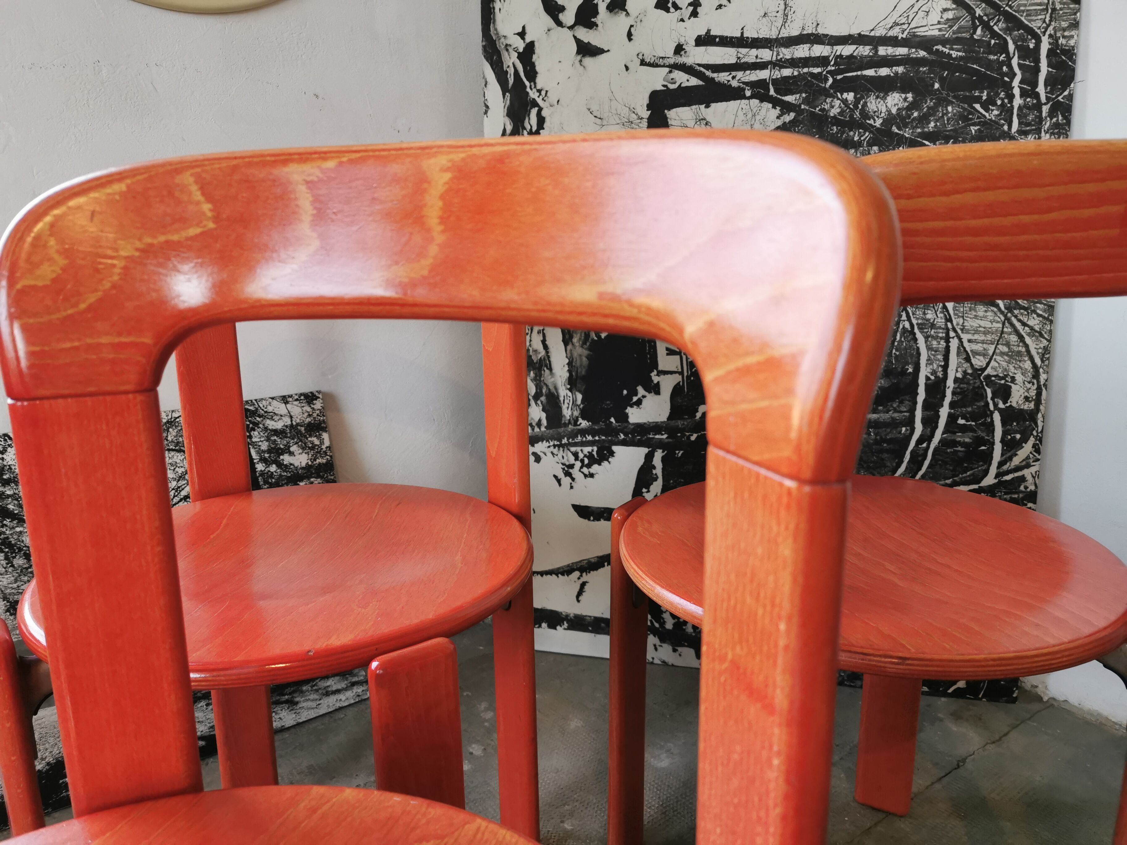 Set of 6 rey chairs by bruno rey for kusch and co