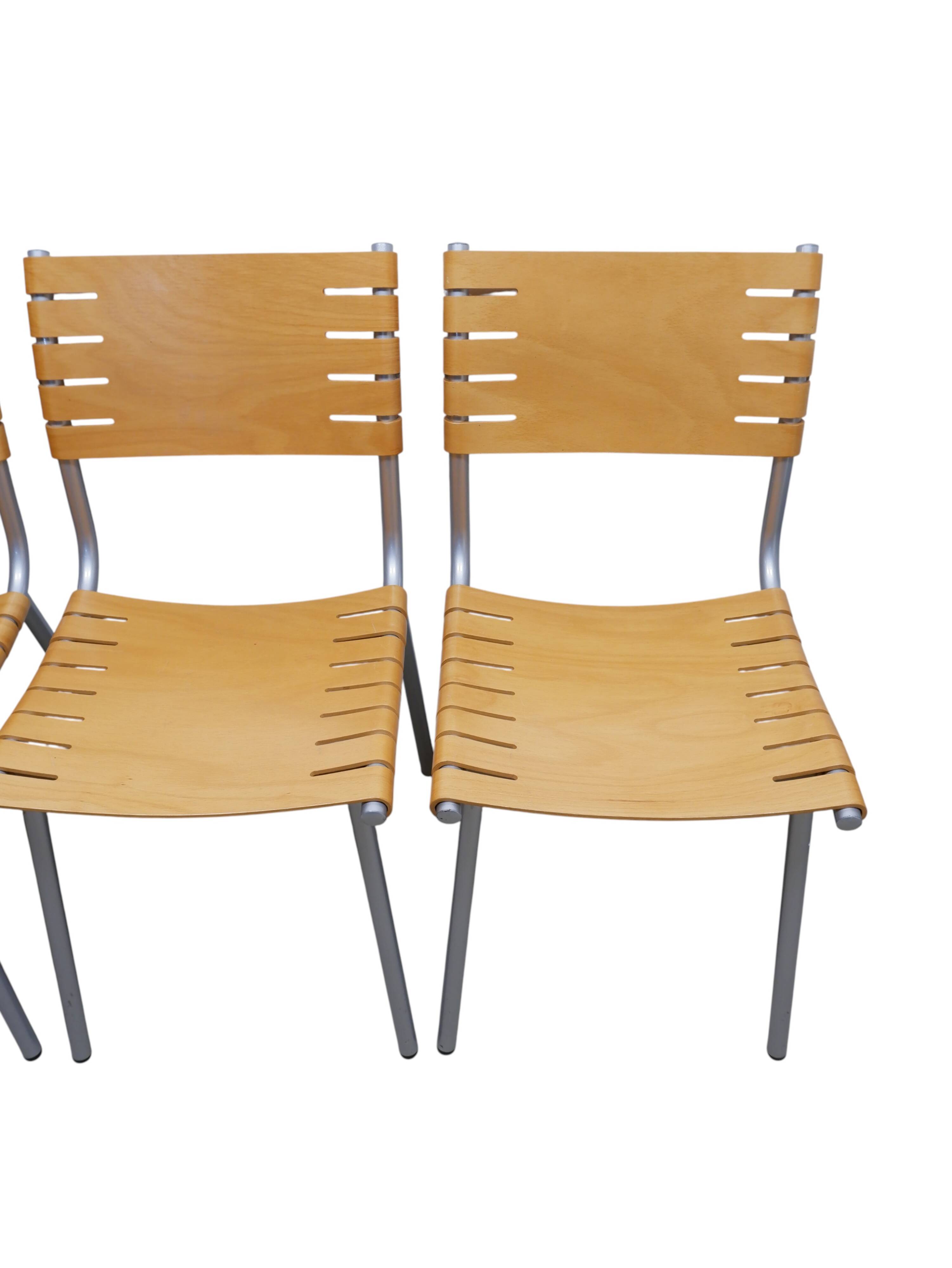 Set of 4 Ruud Jan Kokke chairs for Harvink Holland, 1980s