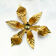 Vintage gold leaf metal flower ceiling light Florentine wall sconce