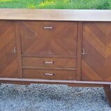 Vintage gold oak row feet compass from the 50s