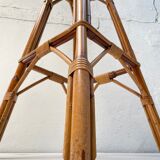 High stool in bamboo and rattan, circa 1960.