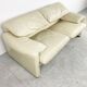 Leather Maralunga sofa by Vico Magistretti for Cassina
