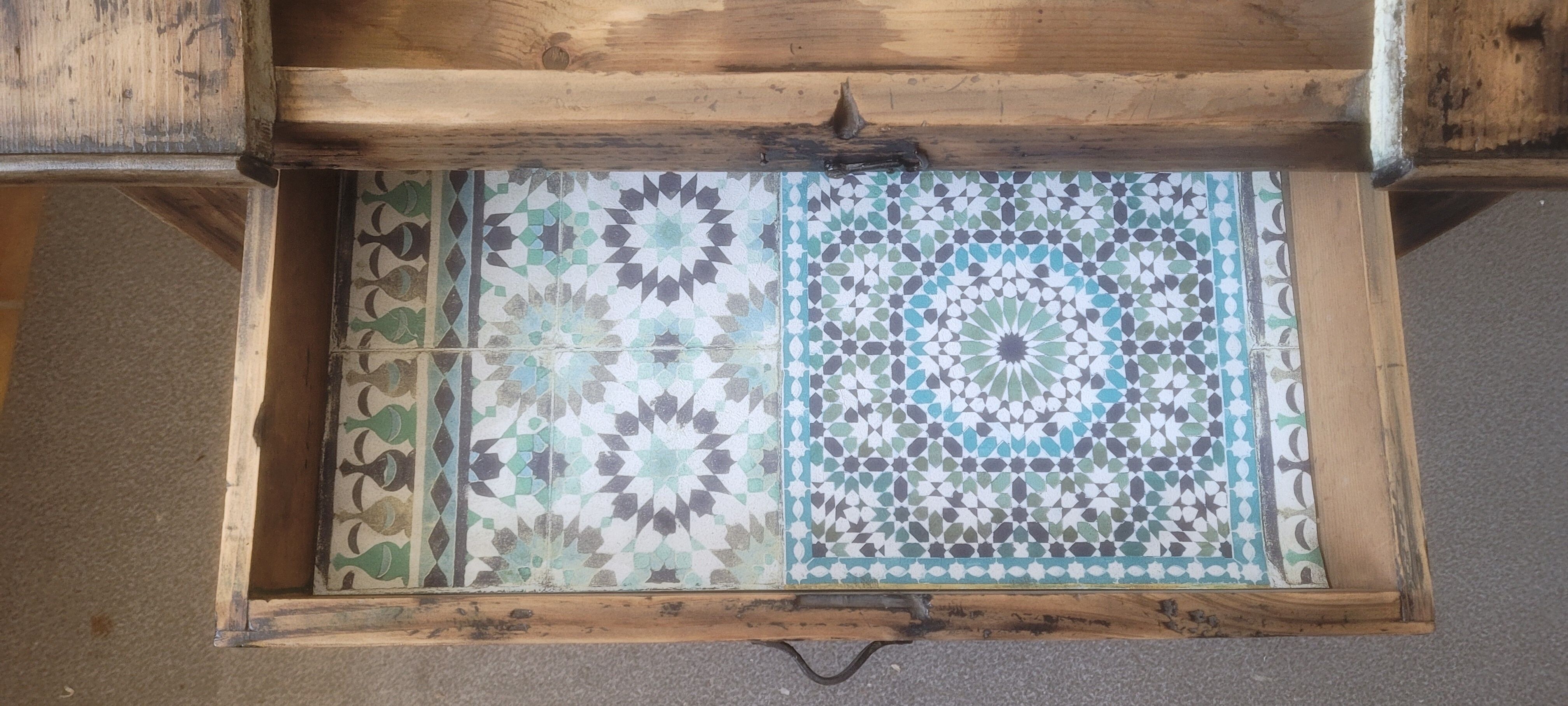 Old desk console entrance cabinet