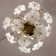 Charming Murano Candlestick White Flowers, 1970