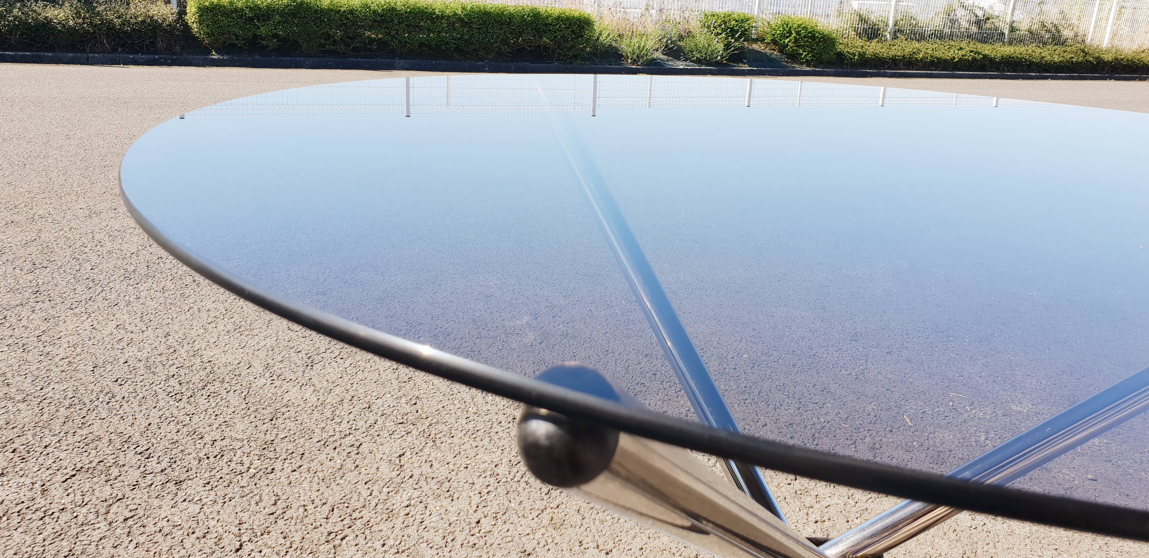 Vintage glass round table