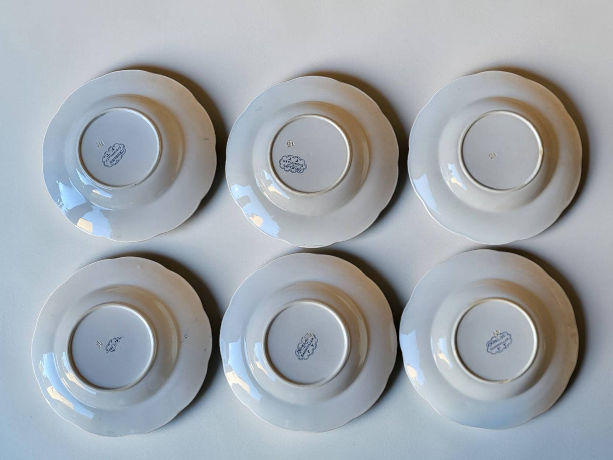 6 deep plates Badonviller model Richelieu