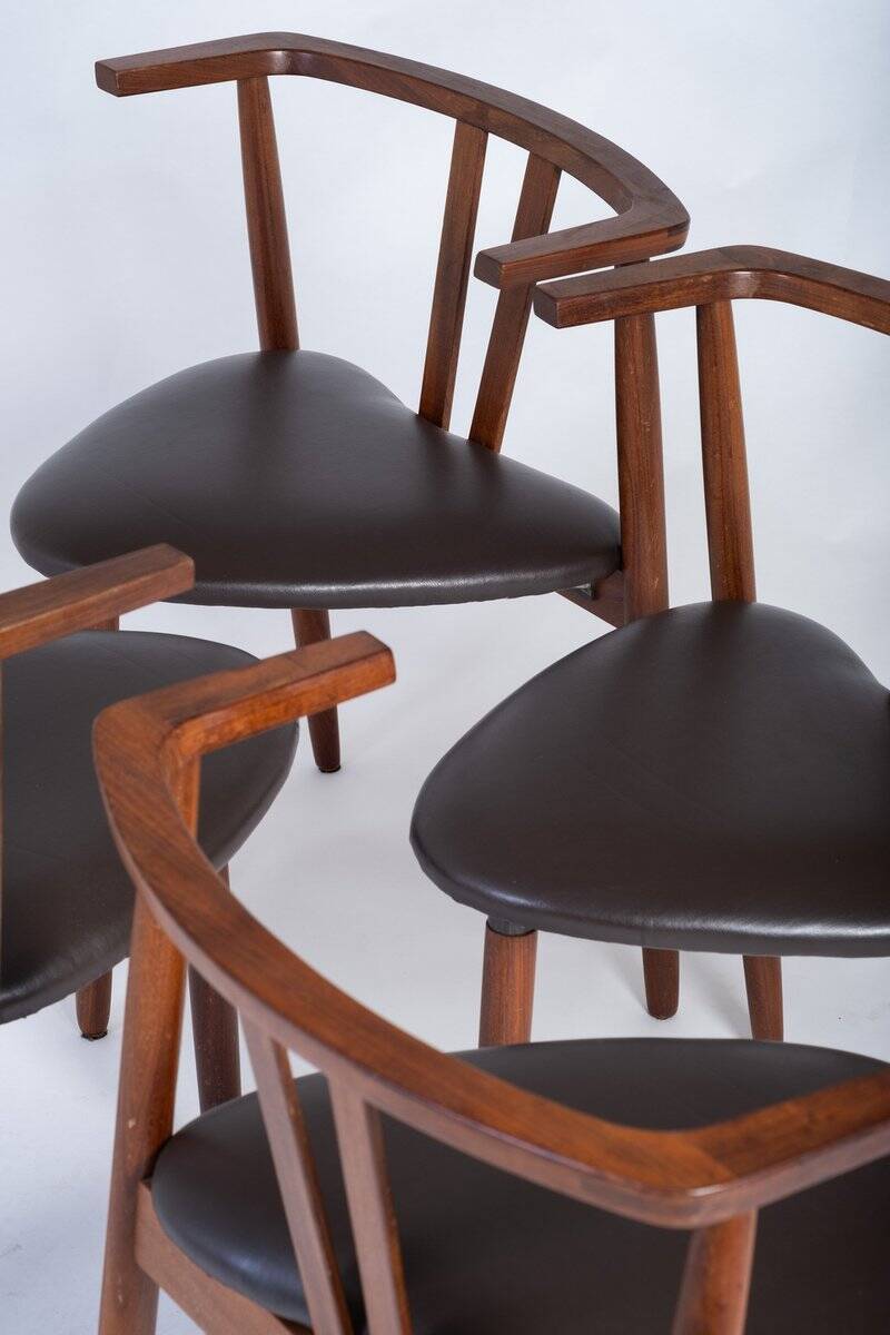 Chaises de Salle à Manger en Teck par Hans Olsen, 1960s, Set de 4