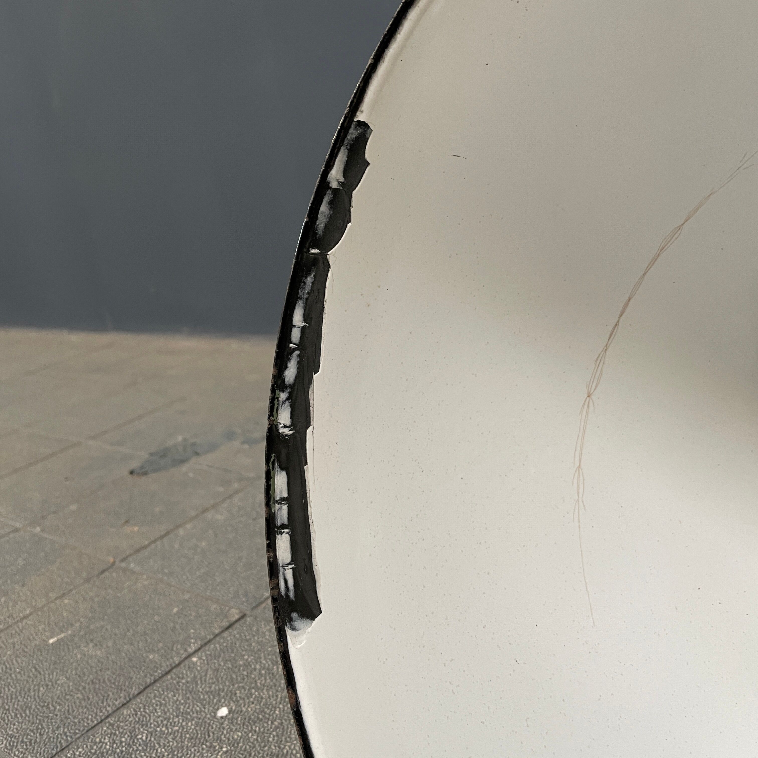 Black enamel Bauhaus factory lamp from Industria Rotterdam