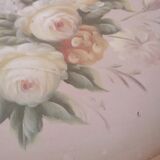 Half-moon box painted wood