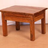 Ancienne table de chevet en teck birman